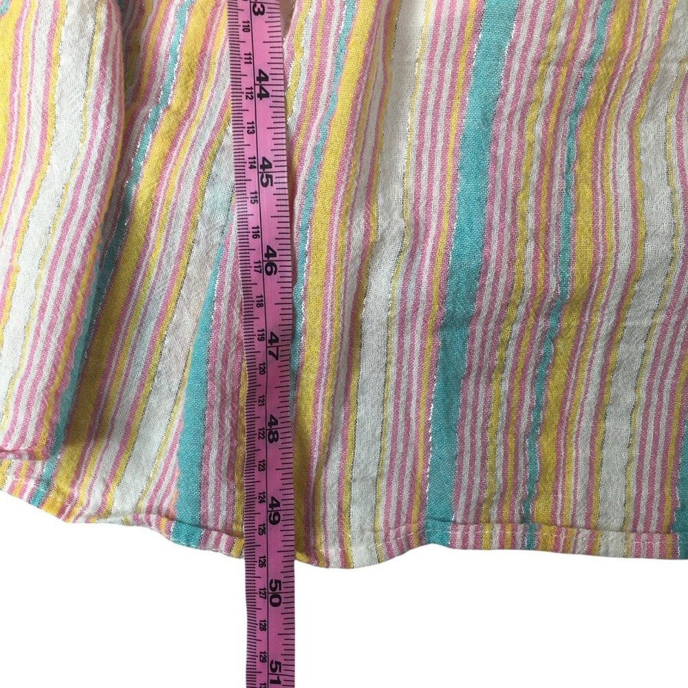 Linda Anderson Dress Womens Large Striped Tiered Maxi Adjustable Straps Lined - Picture 5 of 16